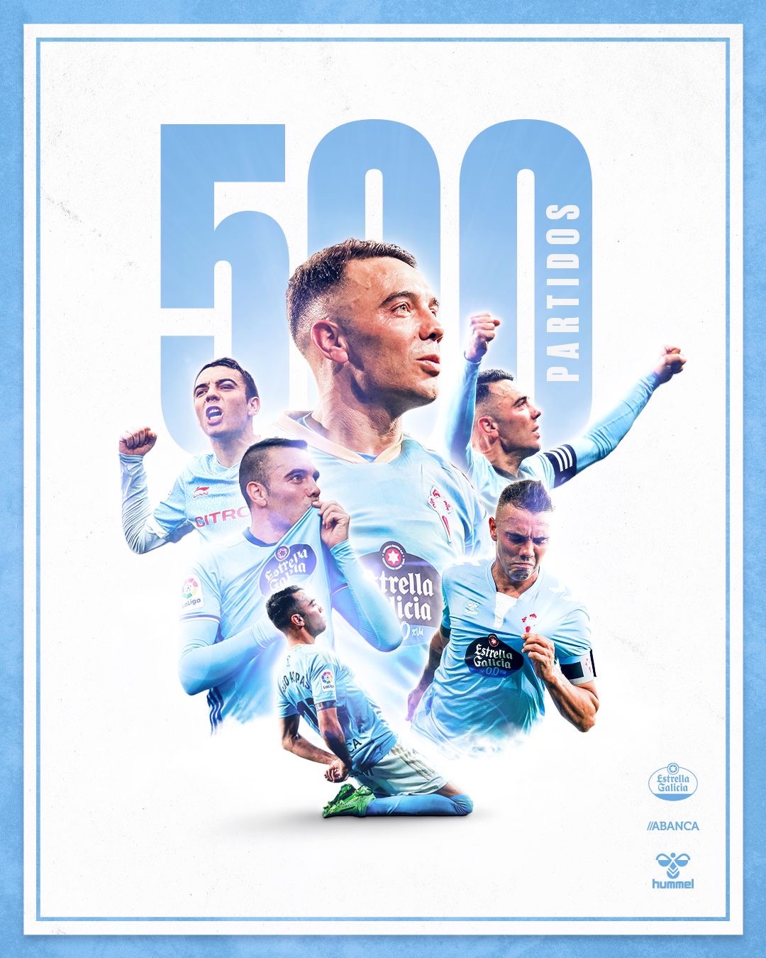 Iago Aspas alcanza los 500 partidos con el club de su vida