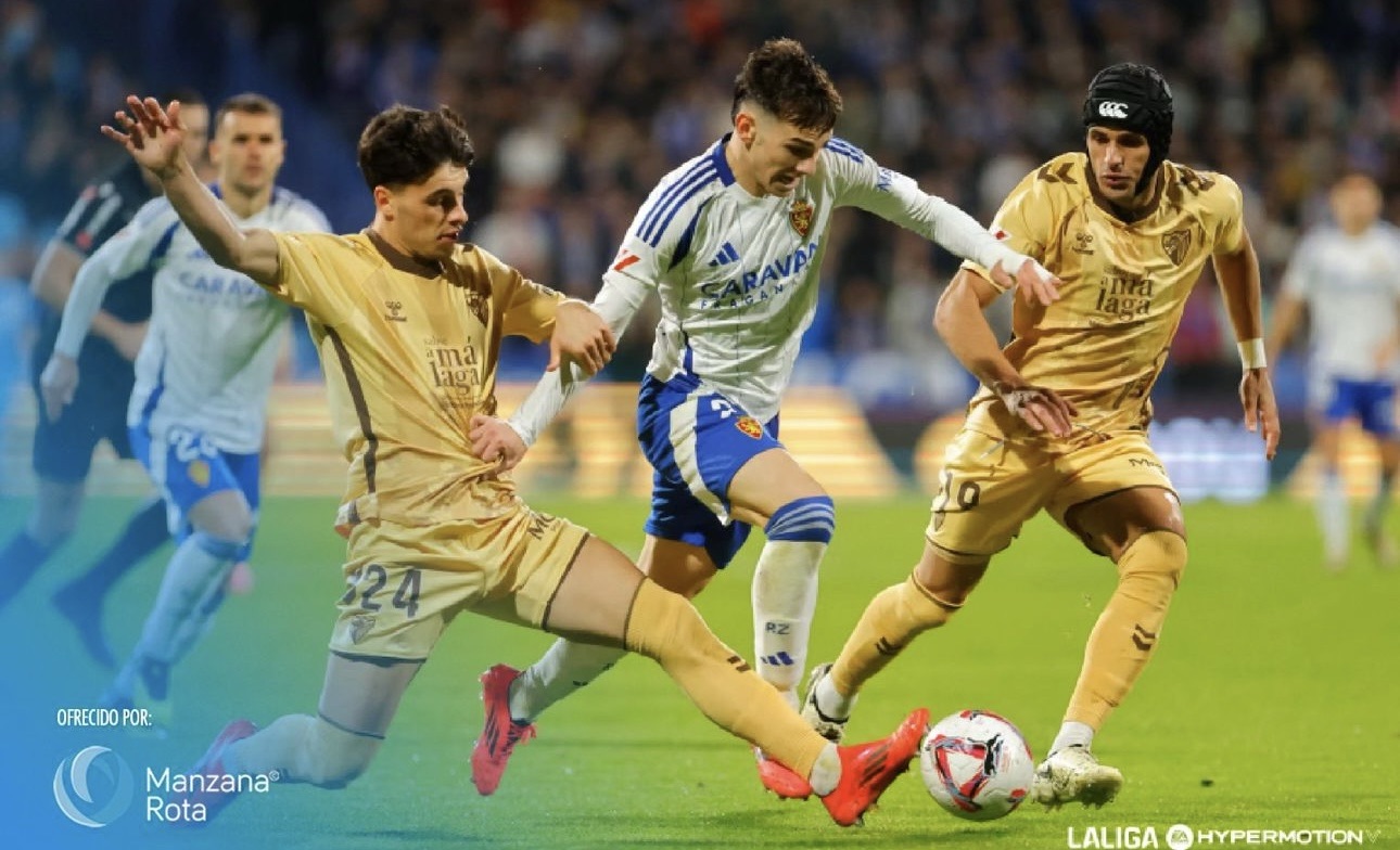 El Real Zaragoza no puede con la muralla del Málaga CF