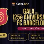Esta tarde tendrá lugar la gala del 125 aniversario del FC Barcelona