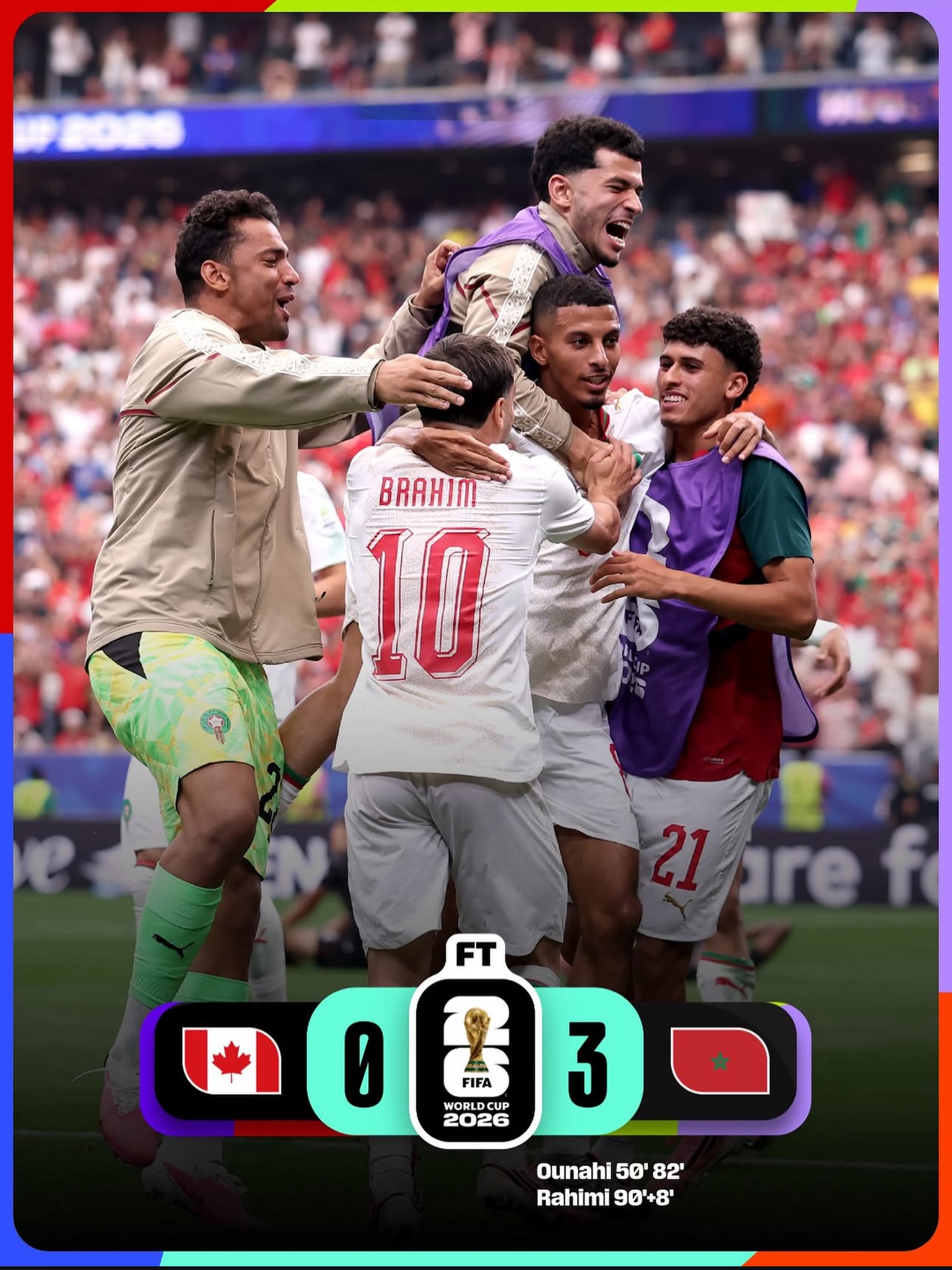 Marruecos está en cuartos de la @fifaworldcup tras vencer con autoridad a Canadá .