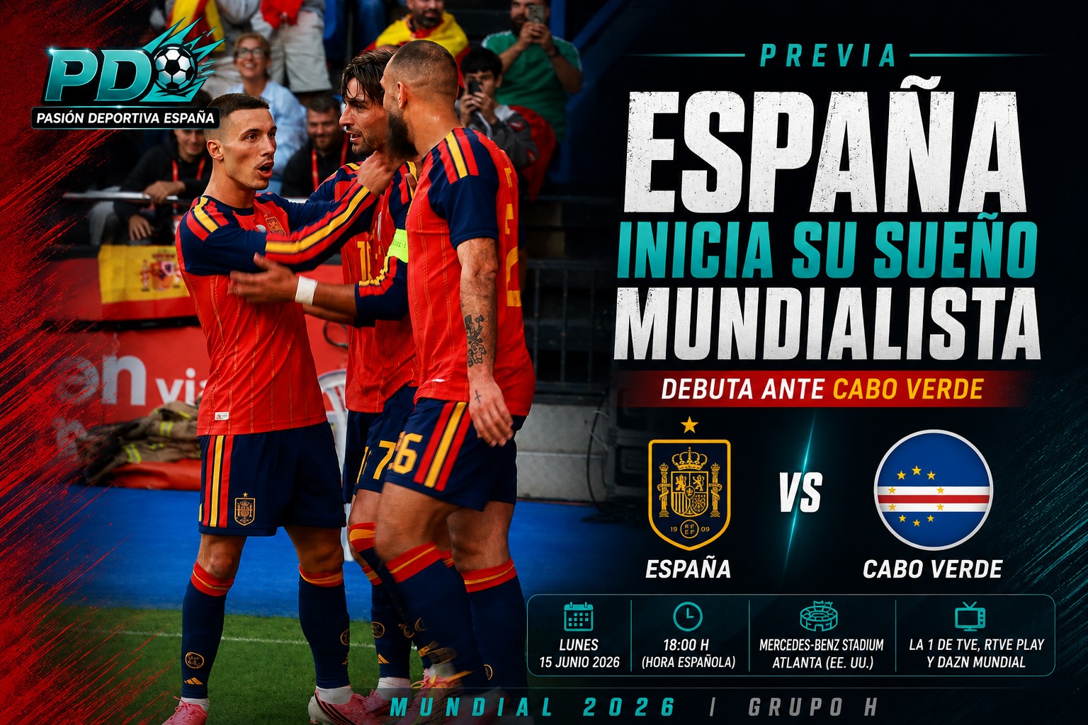 Previa 🇪🇸VS 🇨🇻
✍️ @noeortizaragon 
👉🏾https://pasiondeportivaesp.es/espana-inicia-su-sueno-mundialista-ante-cabo-verde/👈🏾