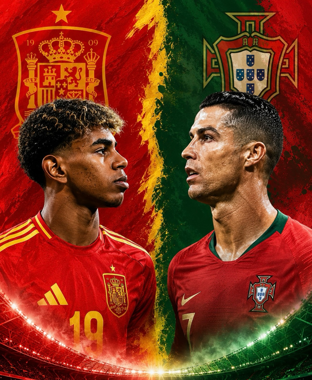 España VS Portugal, un clásico con aroma a final: talento, orgullo y un billete para seguir soñando🏆⚽️
✍️🎨 @noeortizaragon 
👉🏾https://pasiondeportivaesp.es/espana-y-portugal-un-clasico-con-aroma-a-final-talento-orgullo-y-un-billete-para-seguir-sonando/👈🏾