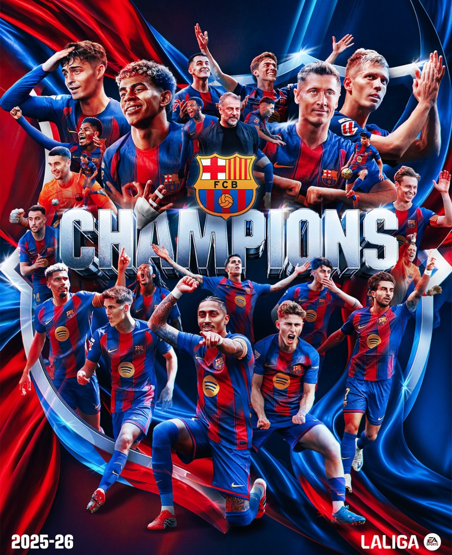 @fcbarcelona campeones de @laliga 2025/2026