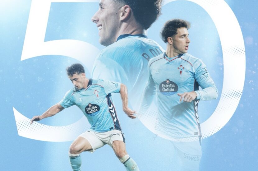 Pablo Durán alcanza los 50 partidos de liga con el RC Celta de Vigo ante el RCD Espanyol