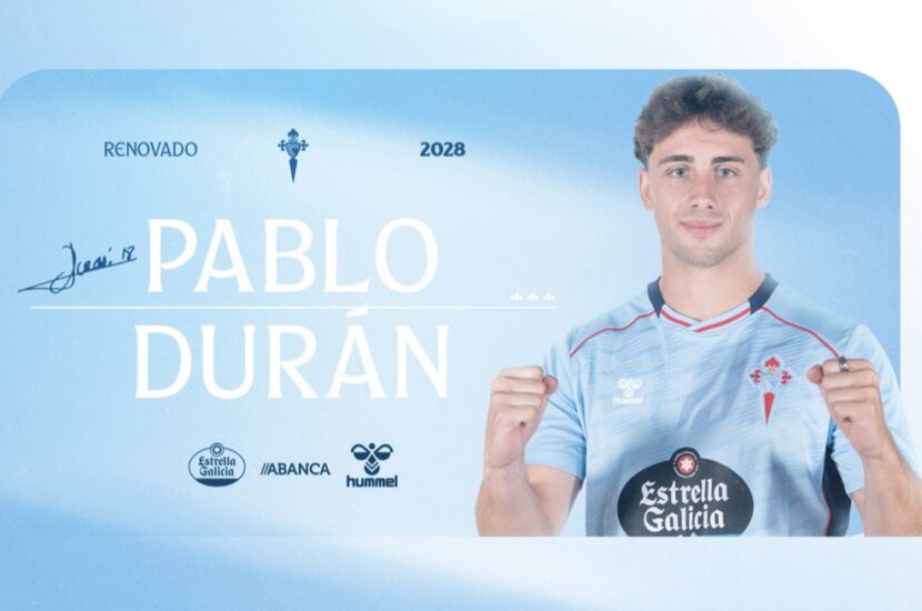 Pablo Durán renueva con el Celta hasta 2028