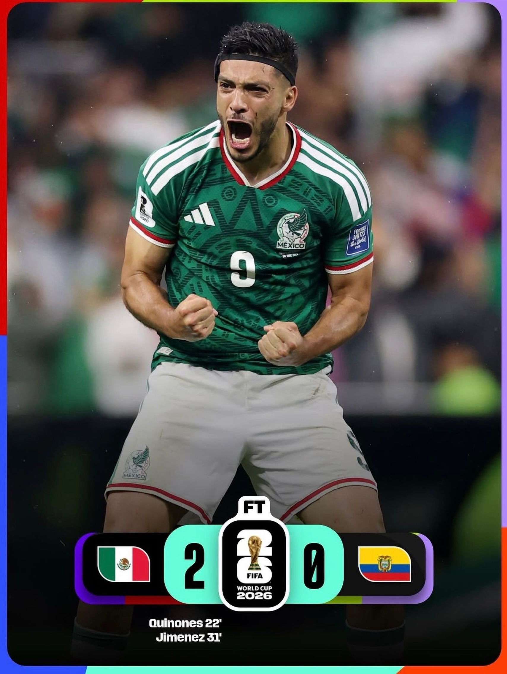 México ya está en OCTAVOS de la @fifaworldcup 🏆⚽️
✍️ @noeortizaragon 
👉🏾https://pasiondeportivaesp.es/mexico-rompe-la-barrera-y-ya-esta-en-octavos-tras-derrotar-con-autoridad-a-ecuador-2-0/👈🏾